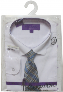 BOYS DRESSY SHIRT & TIE (LONG SLEEVE) 2121206-S